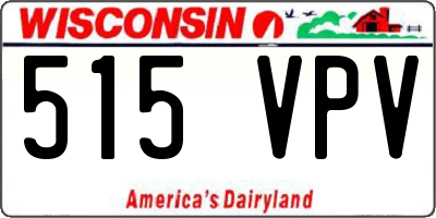 WI license plate 515VPV