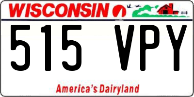 WI license plate 515VPY
