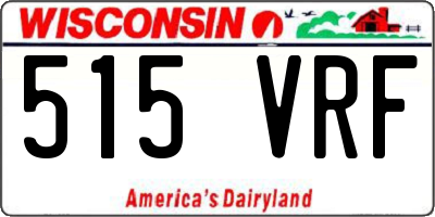 WI license plate 515VRF