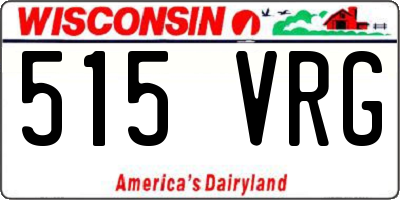 WI license plate 515VRG