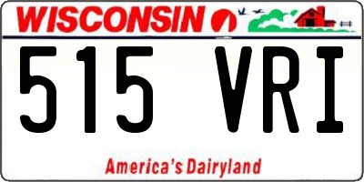 WI license plate 515VRI