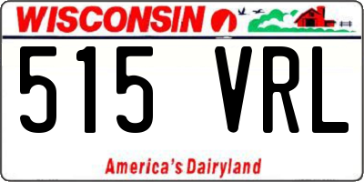 WI license plate 515VRL