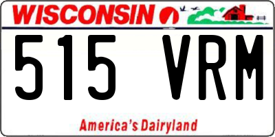 WI license plate 515VRM
