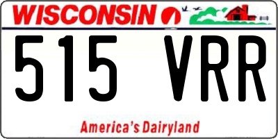 WI license plate 515VRR