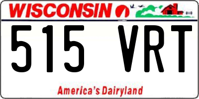 WI license plate 515VRT