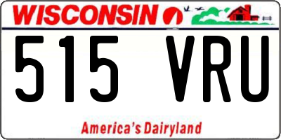 WI license plate 515VRU