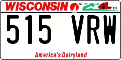 WI license plate 515VRW