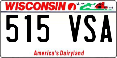 WI license plate 515VSA