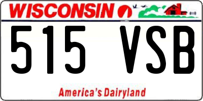 WI license plate 515VSB