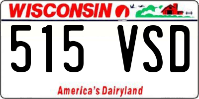 WI license plate 515VSD