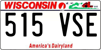 WI license plate 515VSE