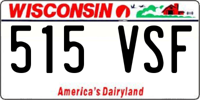 WI license plate 515VSF