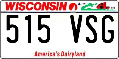 WI license plate 515VSG