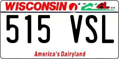WI license plate 515VSL