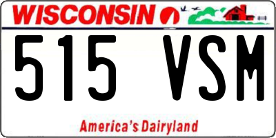 WI license plate 515VSM