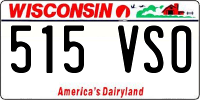 WI license plate 515VSO