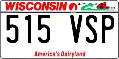 WI license plate 515VSP