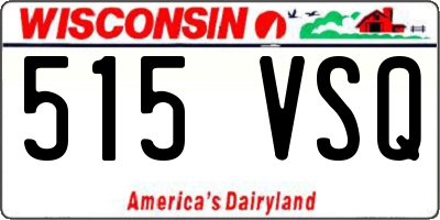 WI license plate 515VSQ