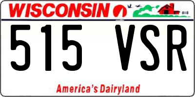WI license plate 515VSR