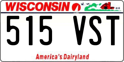 WI license plate 515VST