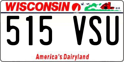 WI license plate 515VSU