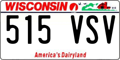WI license plate 515VSV