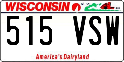 WI license plate 515VSW