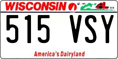 WI license plate 515VSY