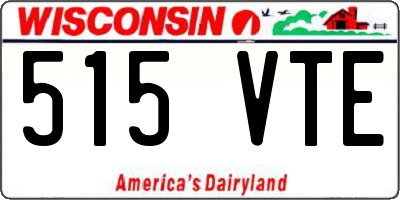 WI license plate 515VTE