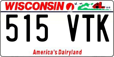 WI license plate 515VTK