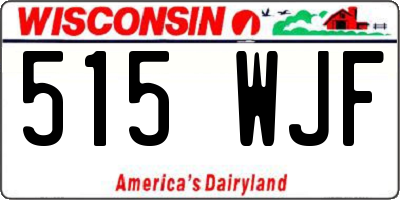 WI license plate 515WJF