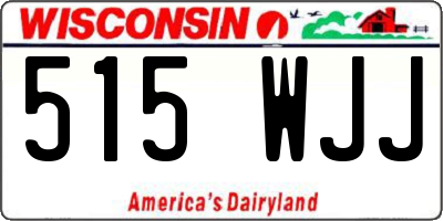 WI license plate 515WJJ