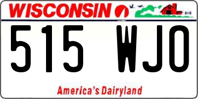 WI license plate 515WJO
