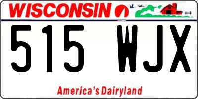 WI license plate 515WJX