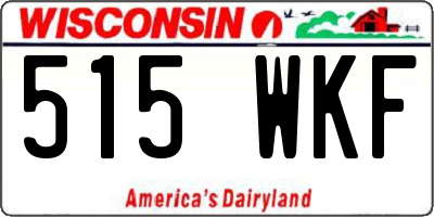 WI license plate 515WKF