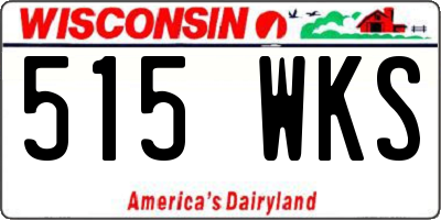 WI license plate 515WKS