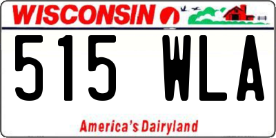 WI license plate 515WLA