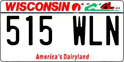 WI license plate 515WLN