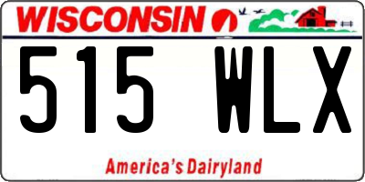 WI license plate 515WLX