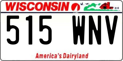 WI license plate 515WNV