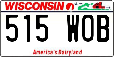 WI license plate 515WOB