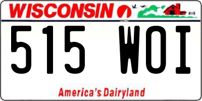 WI license plate 515WOI