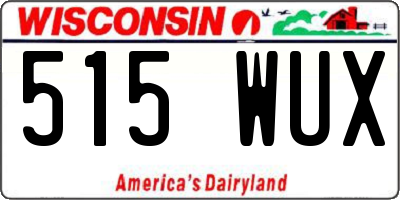 WI license plate 515WUX