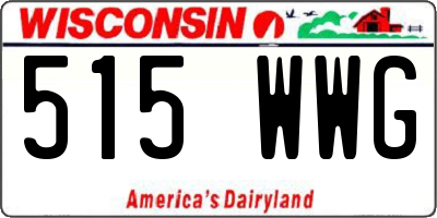 WI license plate 515WWG