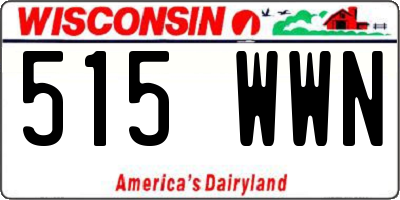 WI license plate 515WWN
