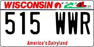 WI license plate 515WWR