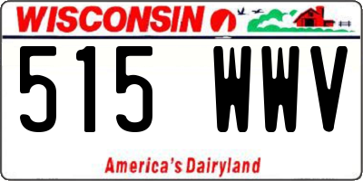 WI license plate 515WWV