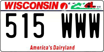 WI license plate 515WWW