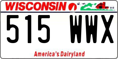 WI license plate 515WWX
