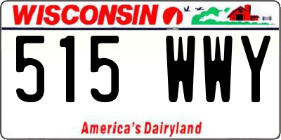 WI license plate 515WWY